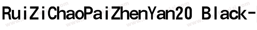 RuiZiChaoPaiZhenYan20 Black字体转换